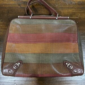 Brown leather large satchel